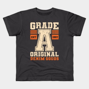 Grade A college university athletic dept vintage retro distressed Kids T-Shirt